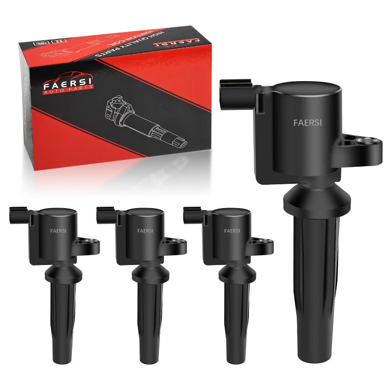 FAERSI Ignition Coil Pack of 4 Replacement for 2013-2018 Ford C-Max Escape Fusion Lincoln MKZ Hybrid Maz-da Tribute Mercury Mariner Milan L4 2.5L, DG522 UF-621 - Image 1